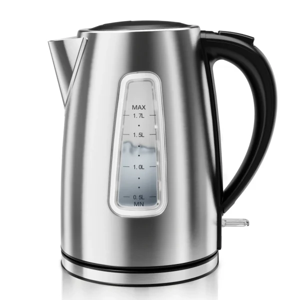 Stainless Steel Electric Kettle, 1.7 Liter Electric Tea Kettle, Hot Fast Boiled Water, 1500W l, Boil-Dry Protection